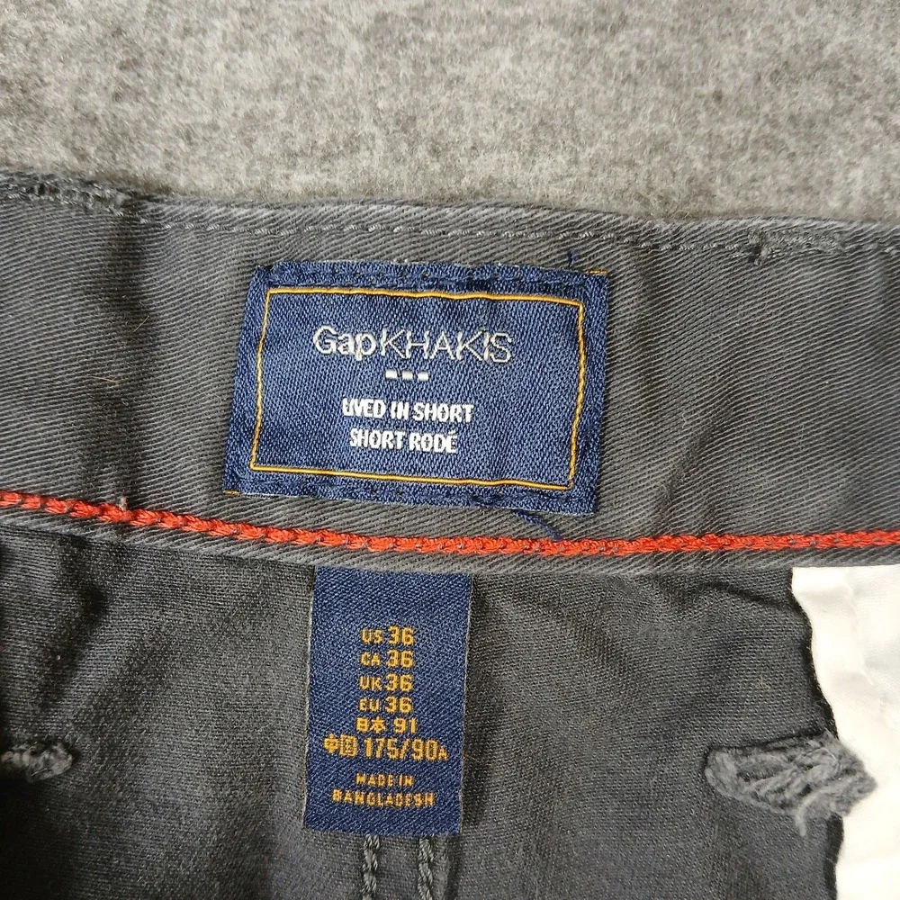 GAP Khaki Chino Shorts Men's Size 36 Casual‎ Classic Dark Gray Hiking Summer